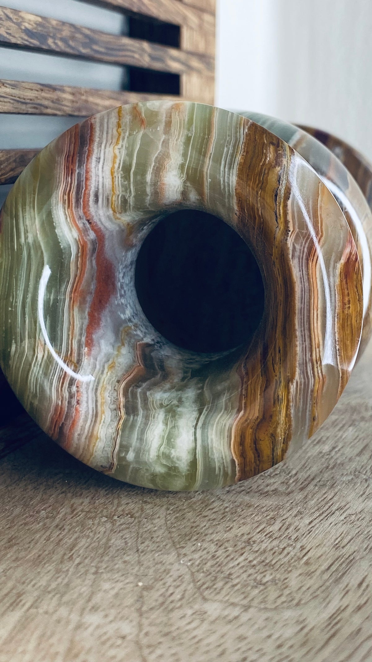 Banded “Onyx” Vase