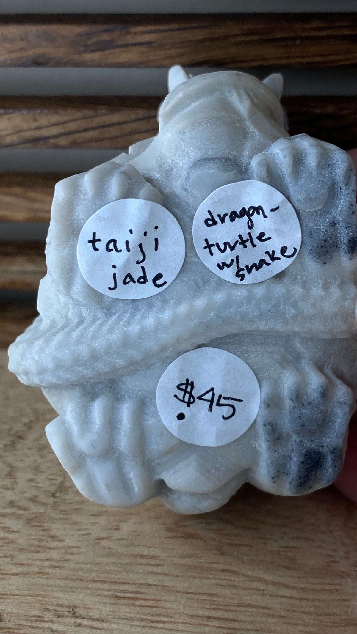 Taiji Jade Dragon Turtle w/Snake