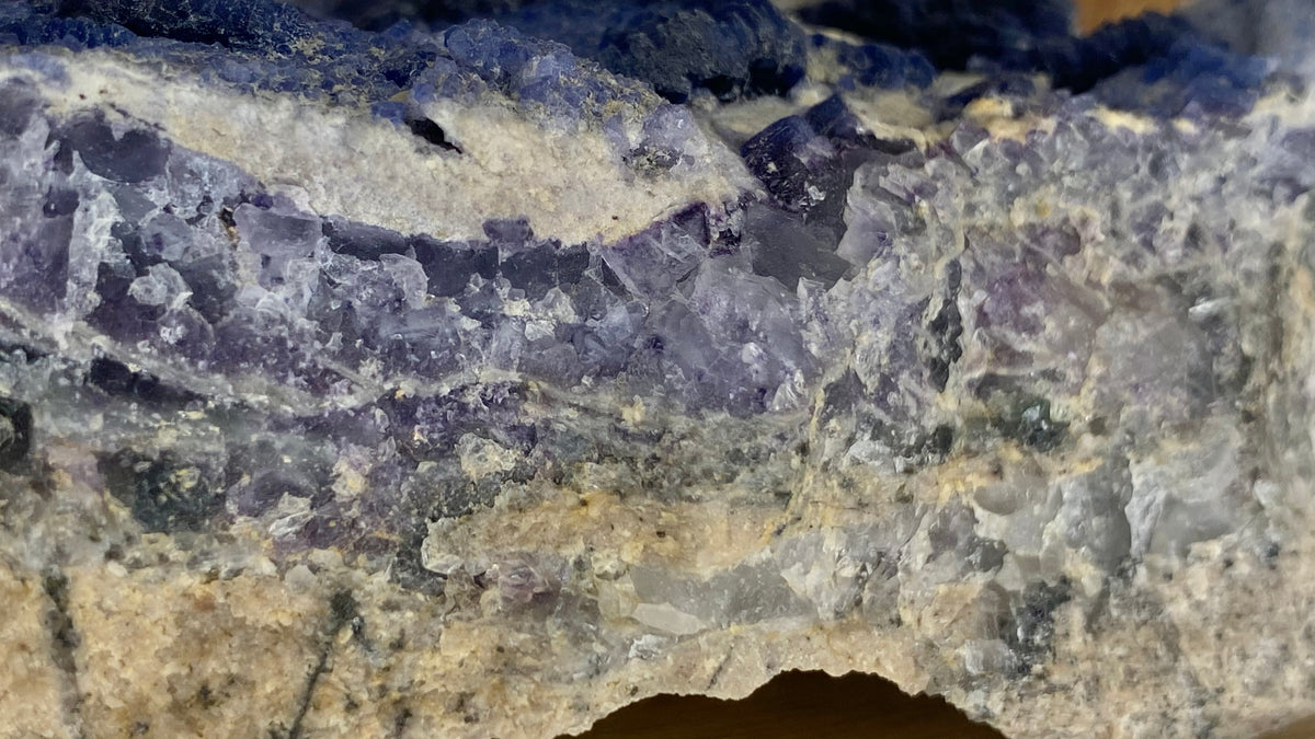 Blue Fluorite on Matrix