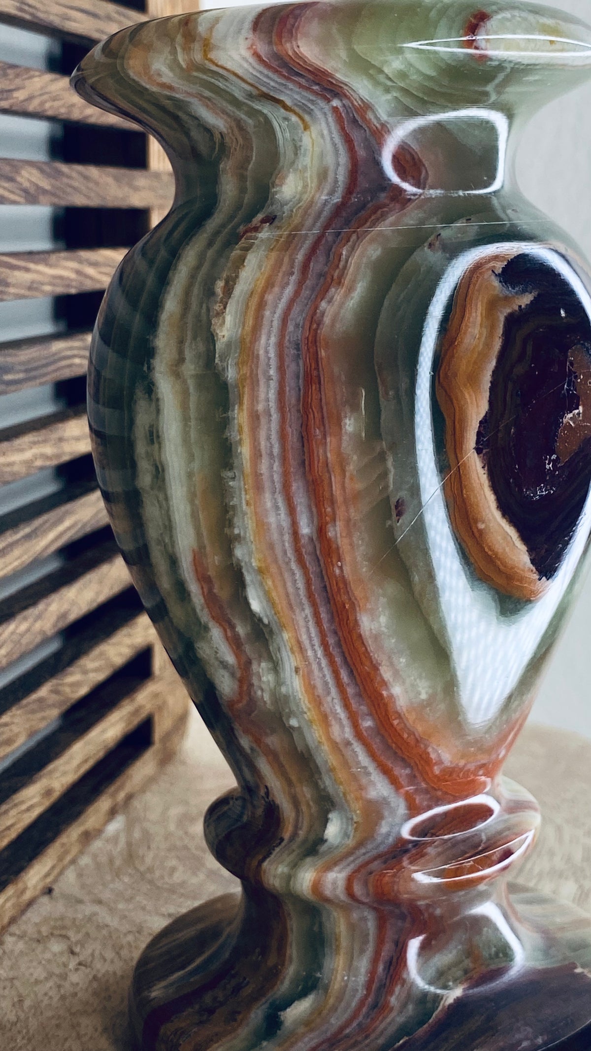 Banded “Onyx” Vase