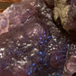Purple Fluorite Skull w/Feathers