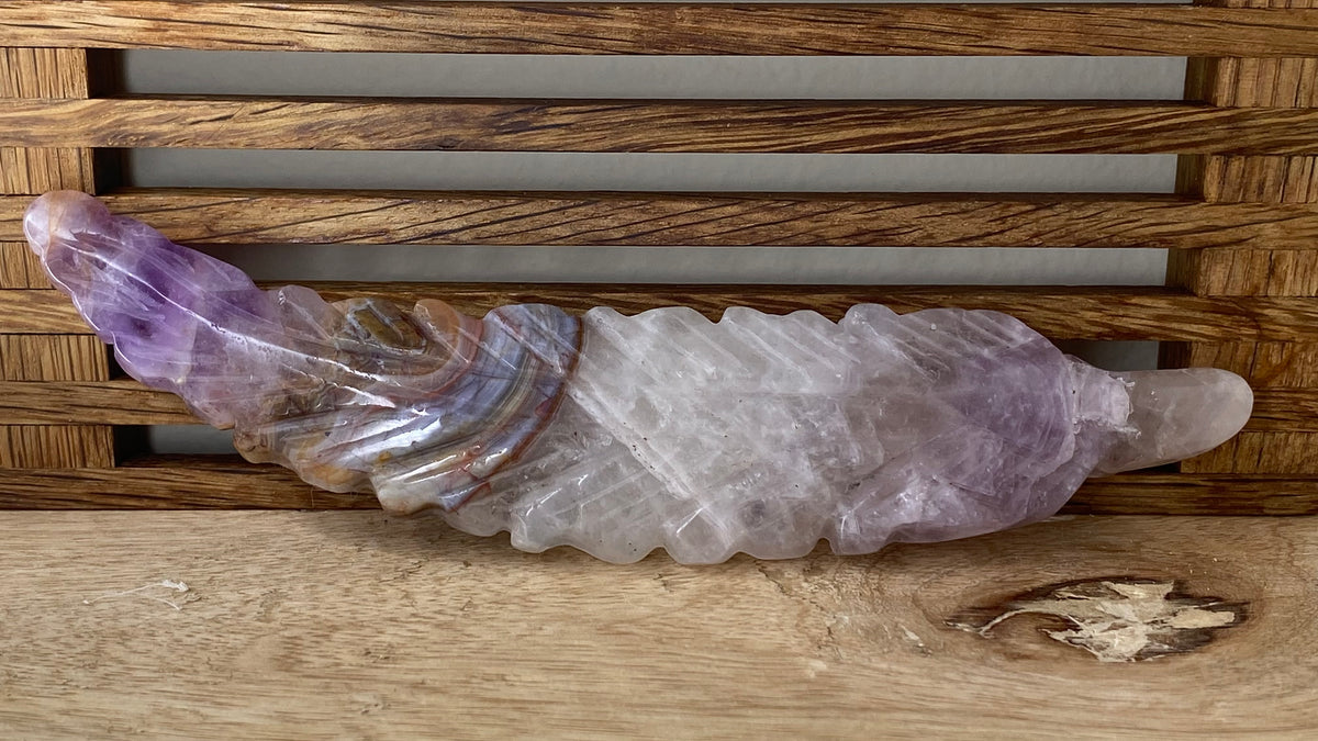 Mexican Amethyst + Agate Feather