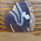 Agate and Amethyst Flat Heart