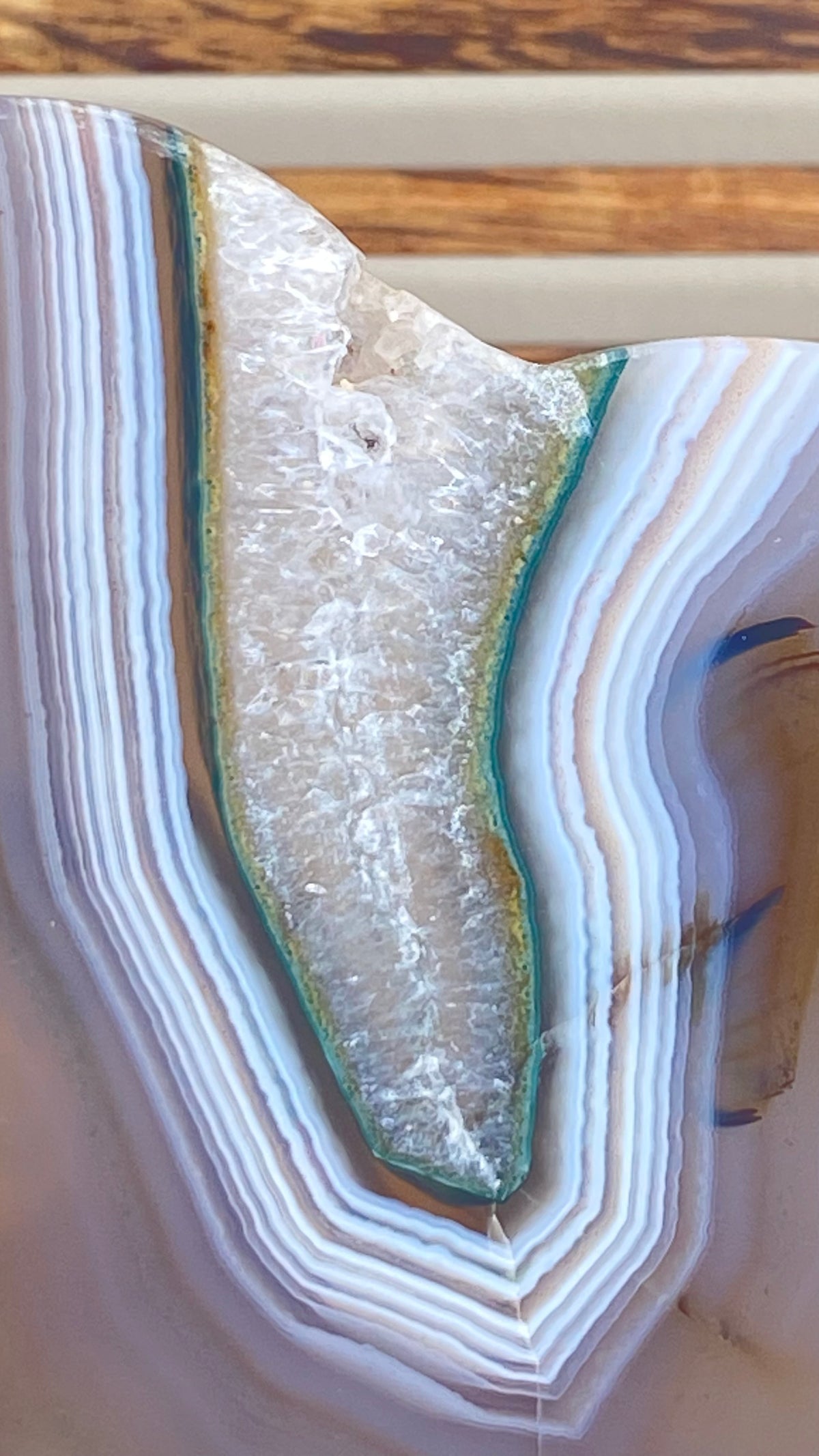 Agate and Amethyst Flat Heart