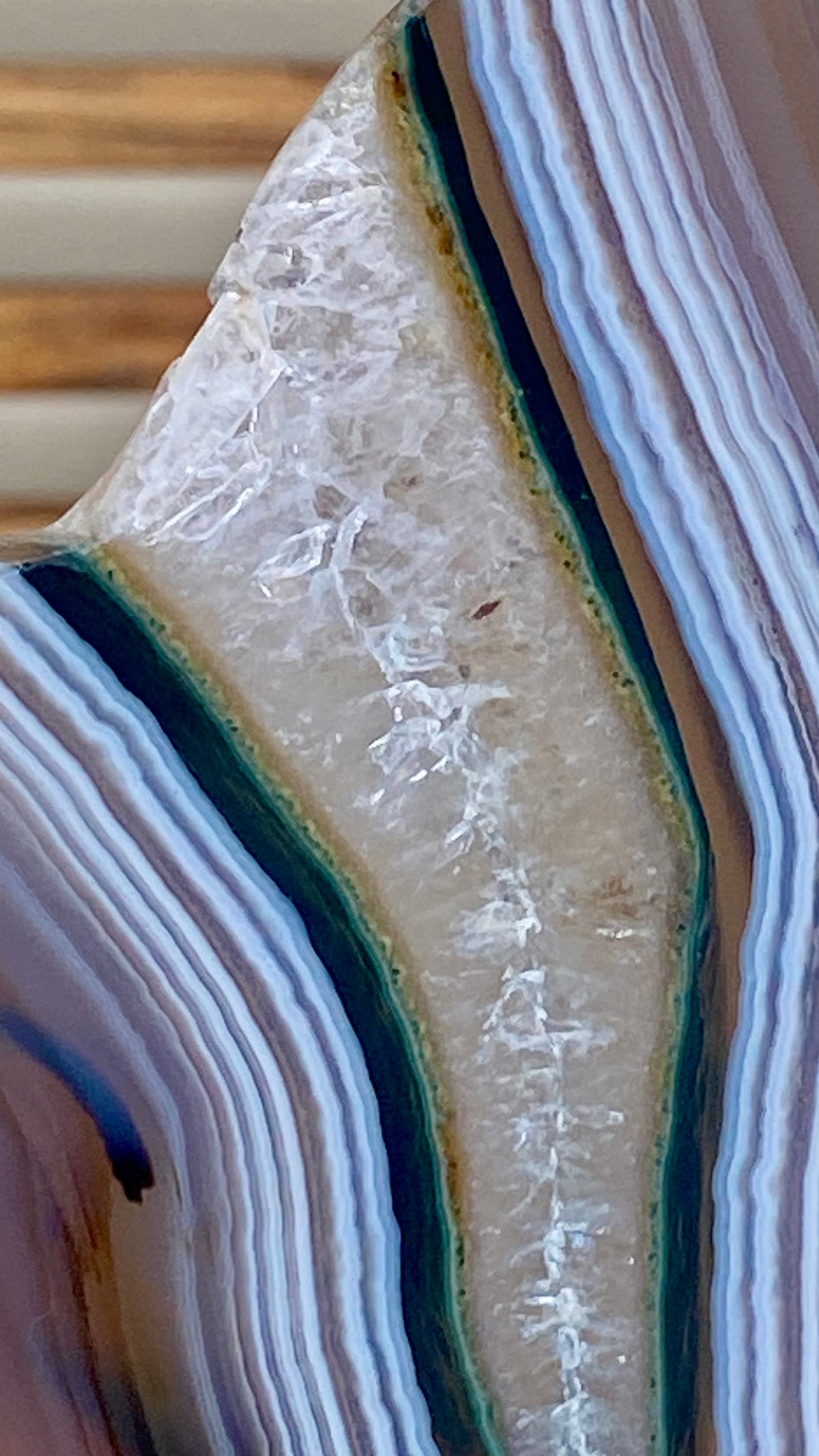 Agate and Amethyst Flat Heart