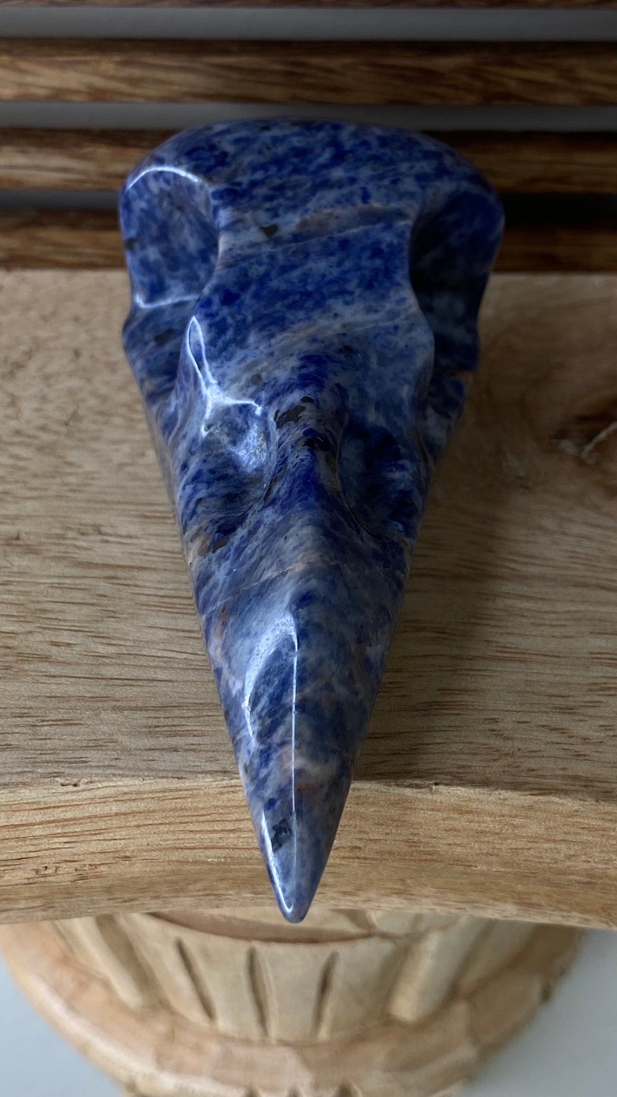 Sodalite Raven Skull