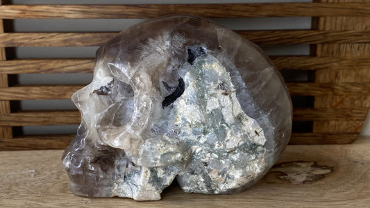 Fluorite w/Pyrite Skull
