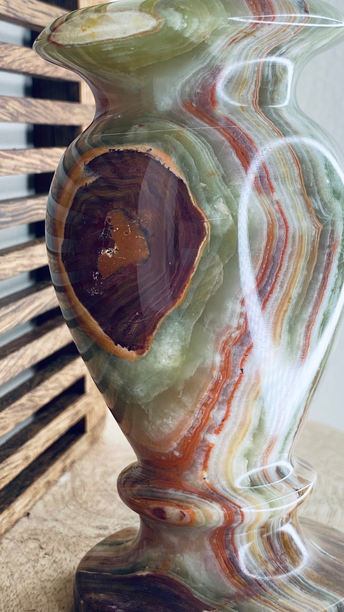 Banded “Onyx” Vase