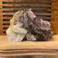 Purple Fluorite Skull w/Feathers