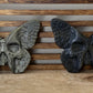 Golden Sheen Obsidian Butterfly Skull (Darker) Flat Carving (1 carving)