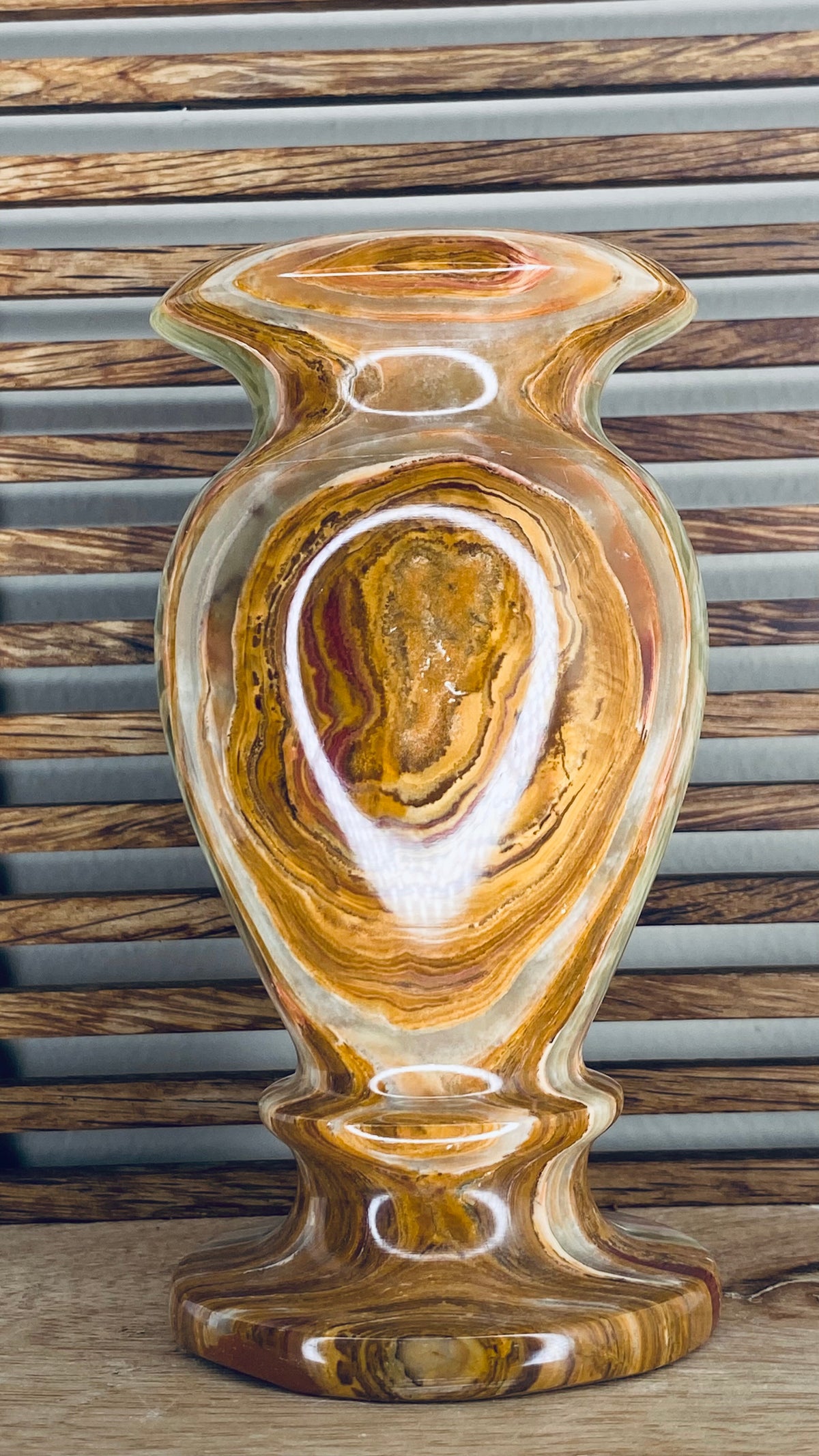 Banded “Onyx” Vase
