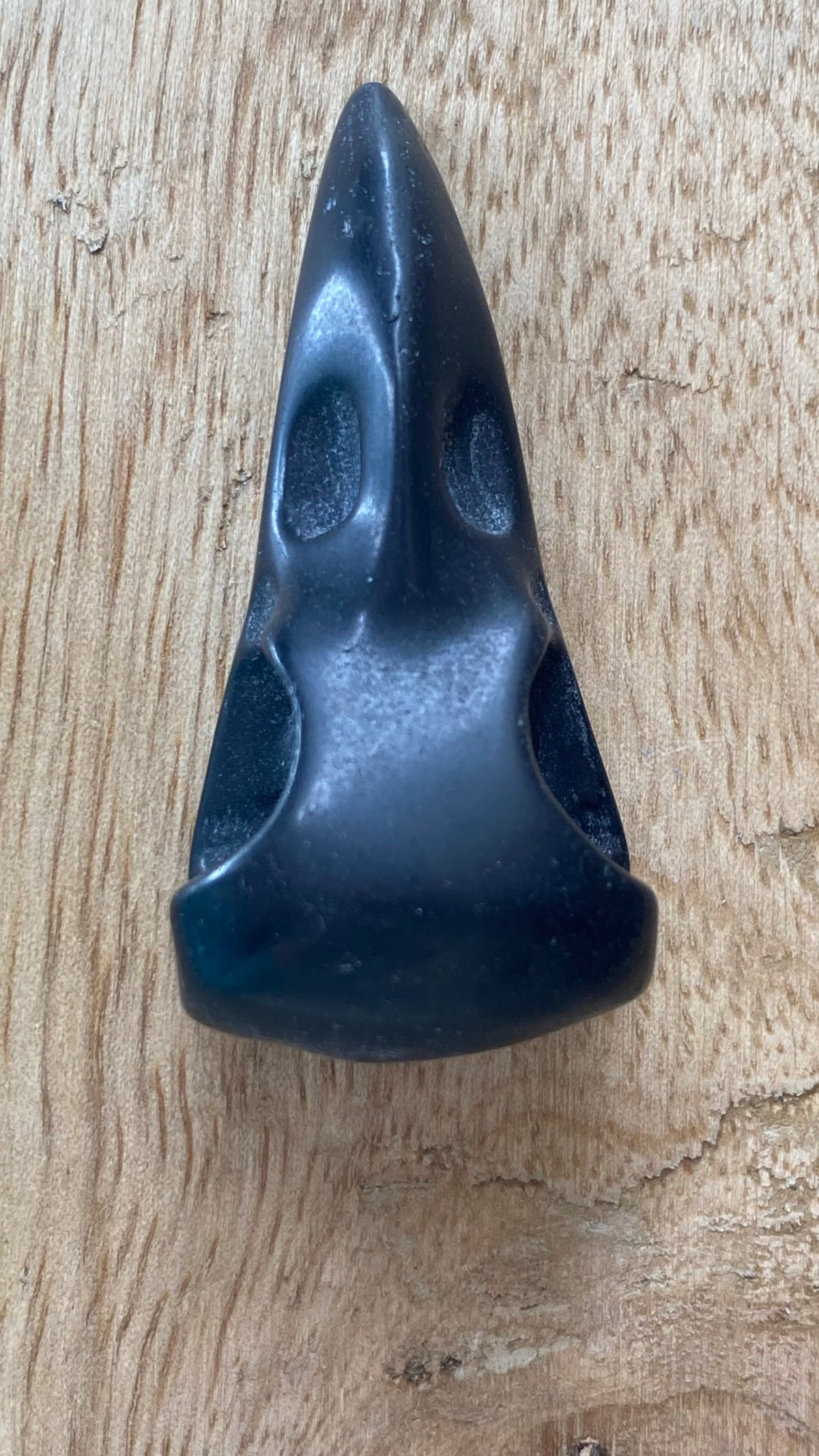 Black Obsidian Raven Skull Mini Carving