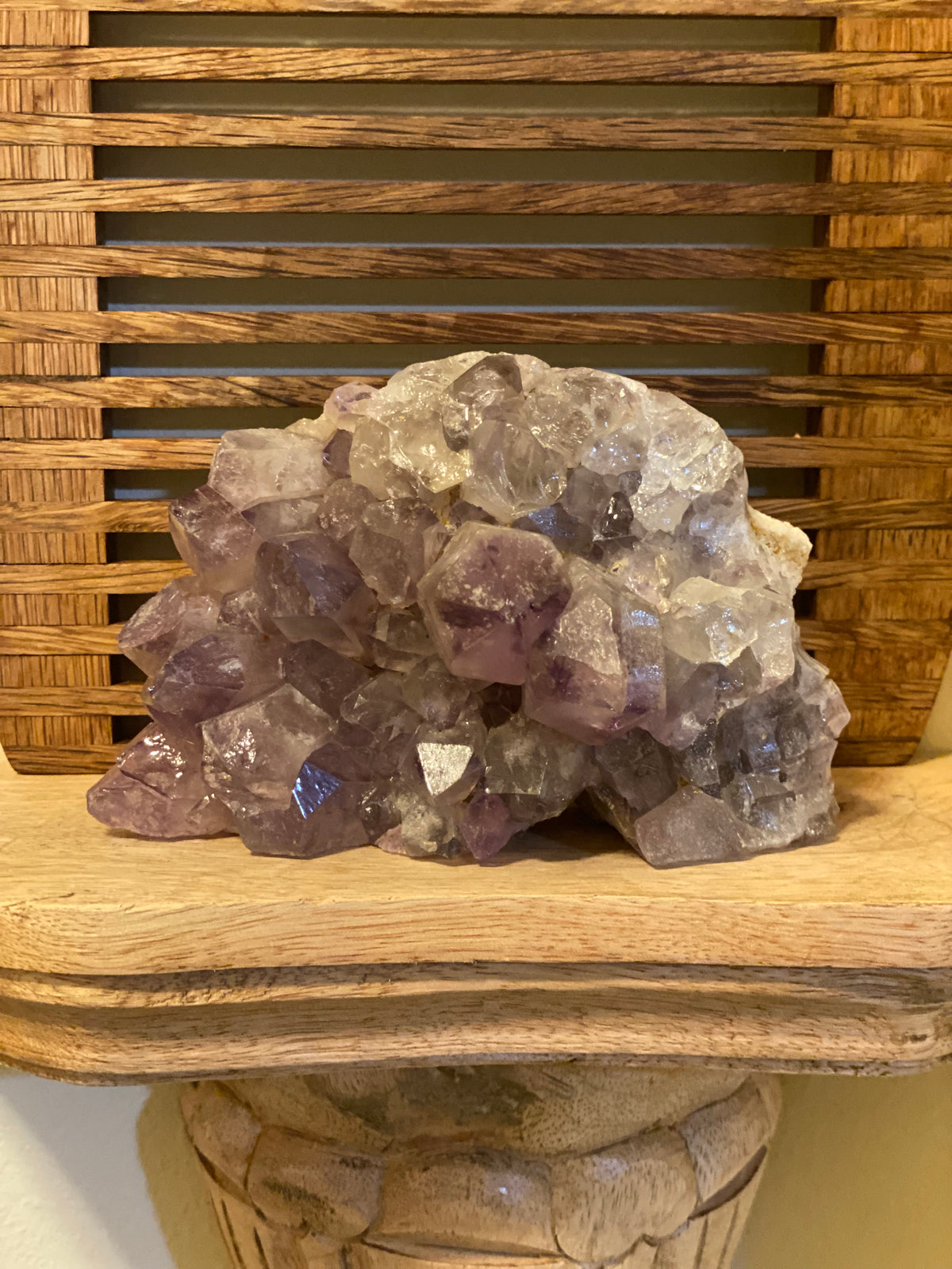 Amethyst Skull w/Feathers
