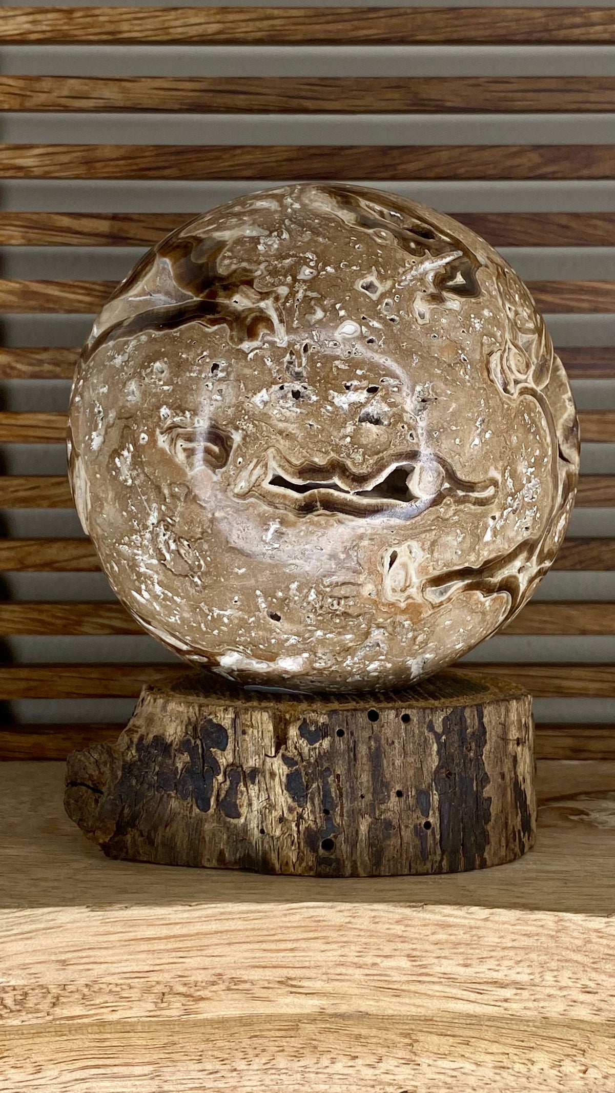 Chocolate Calcite Sphere 83mm/4”diameter