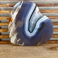 Agate and Amethyst Flat Heart
