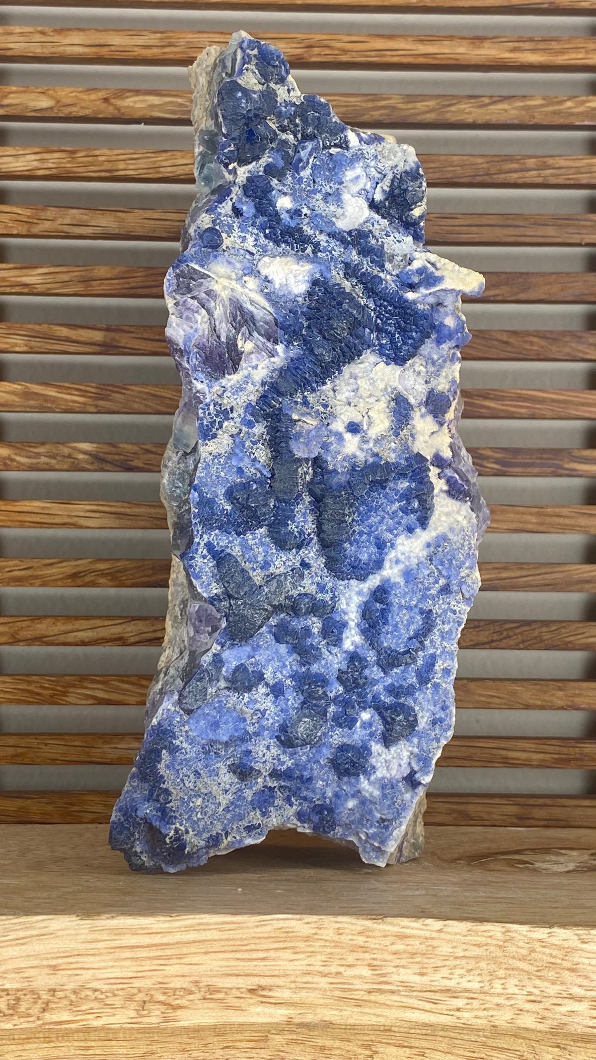 Blue Fluorite on Matrix