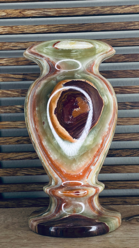Banded “Onyx” Vase