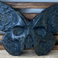 Golden Sheen Obsidian Butterfly Skull (Darker) Flat Carving (1 carving)
