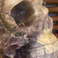 Purple Fluorite Skull w/Feathers
