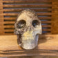 Purple Fluorite Skull w/Feathers