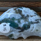Moss Agate Crescent Moon