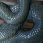 Golden Sheen Obsidian Snake Flat Carving
